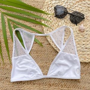 RIP CURL Prism Mesh Halter Bikini Top White